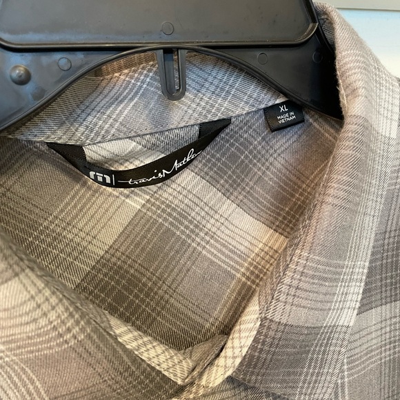 Travis Mathew - gray plaid shirt - men’s XL - Picture 3 of 4